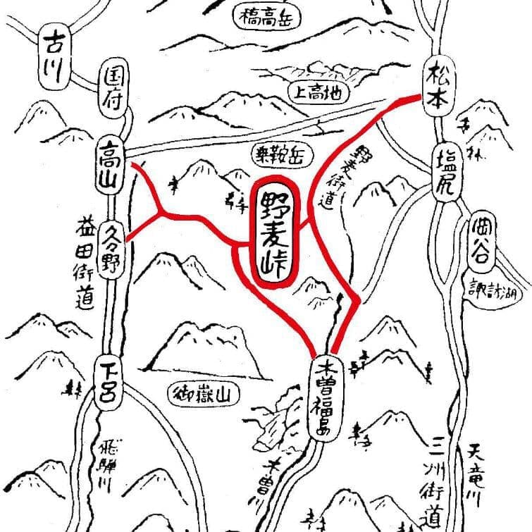 野麦峠絵地図