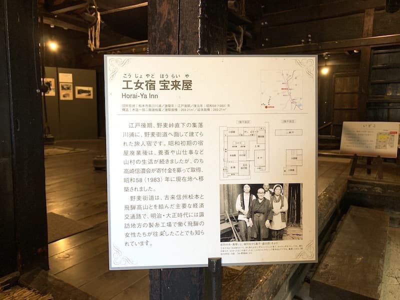 宝来屋の展示パネル